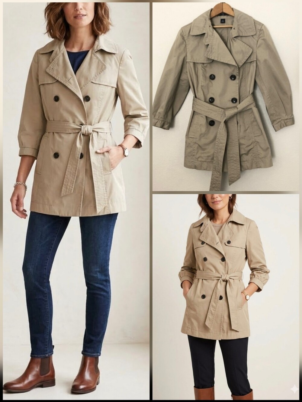 💙Gap Women's Tan Trench Belted Coat 🤍XS